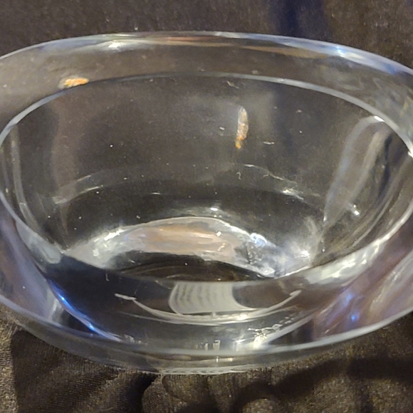 Stromberg Mid-Century Modern Engraved Viking Longship Design Thick Glass Vase 4" - Picture 5 of 8